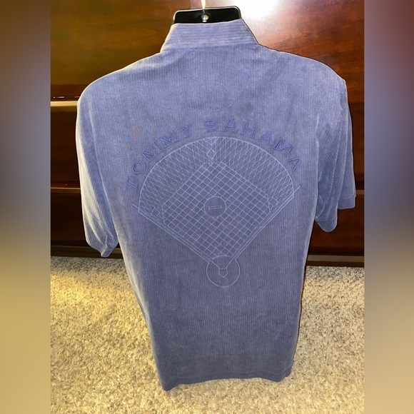 NWT New York Mets Shirt Medium Tommy Bahama Button Down Silk Embroidered‎ Blue - Picture 4 of 10